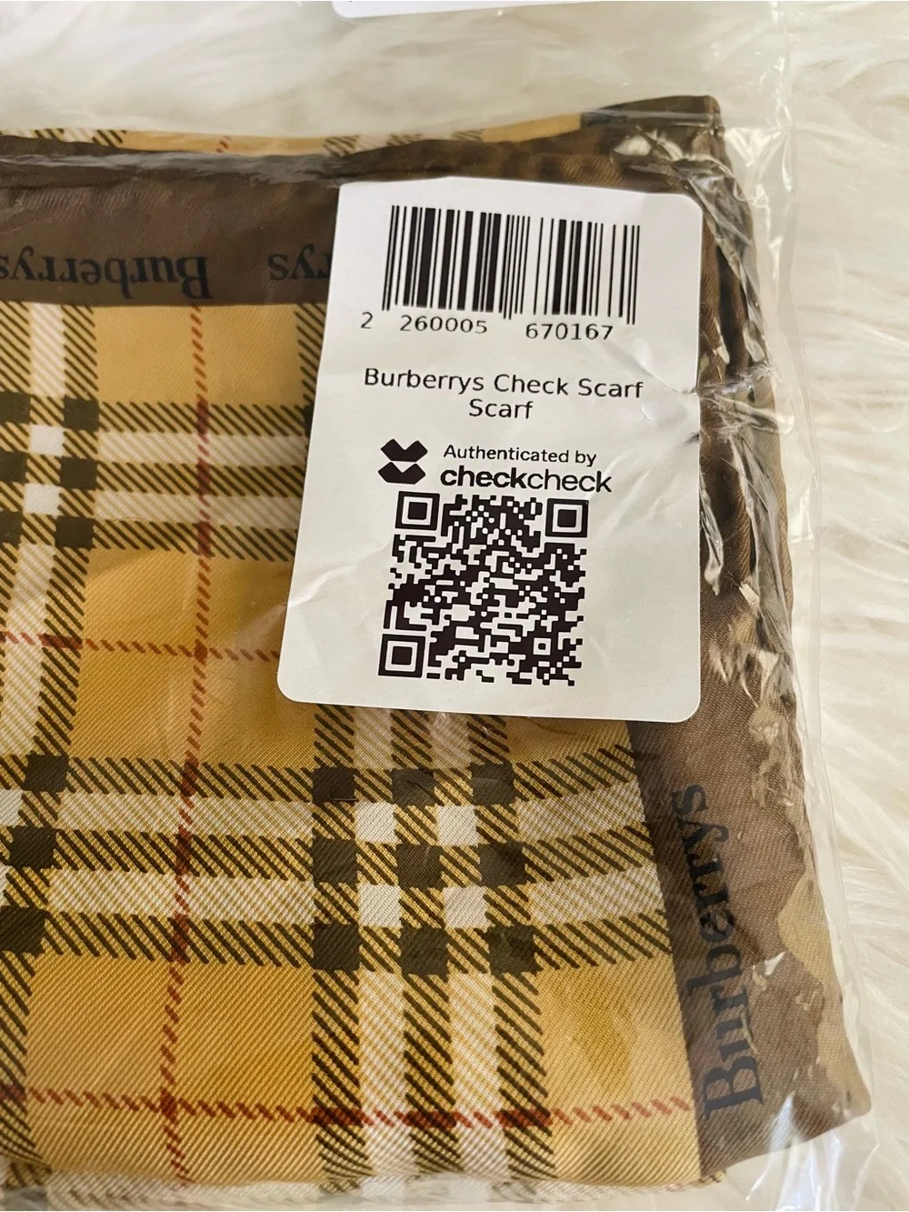 Burberry Plaid Silk Scarf